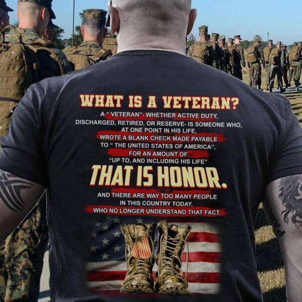 What is a veteran – Veteran honor – America flag