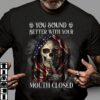 You sound better with your mouth closed – Silence evil, America flag