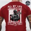 all my life i have lived by a code and the code is simple honor God love your family and defend your country USA