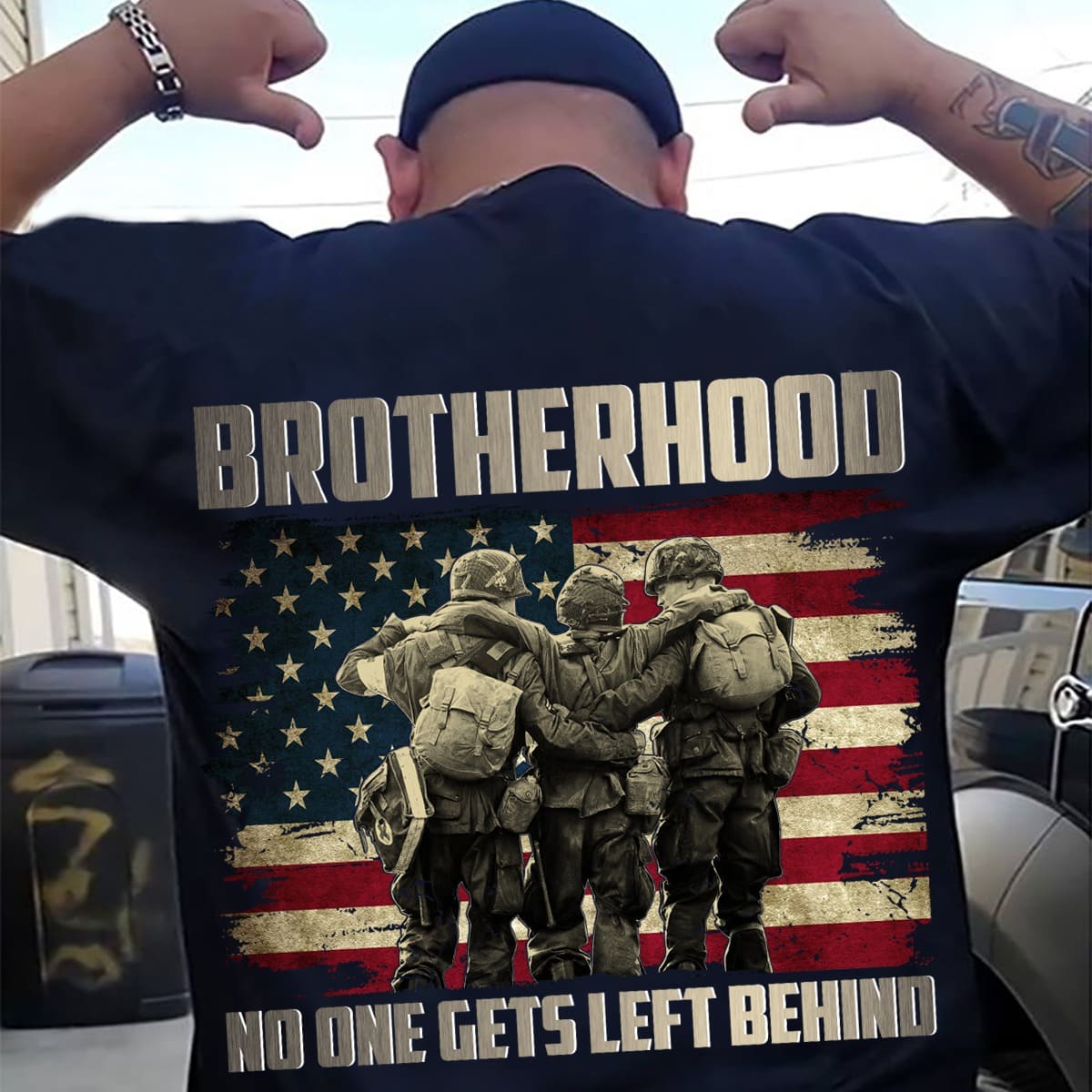 brotherhood no one gets left behind American flag soldier memorial day brotherhood no one gets left behind American flag soldier memorial day