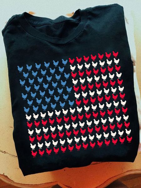 chickens and American flag Independence day chickens and American flag Independence day