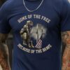 home of the free because of the brave Jesus cross US flag veteran day