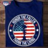 honor the fallen thank the living US flag