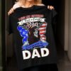 i get my attitude from a crazy biker i am related to i call him dad Father’s day female soldier gun American butterfly