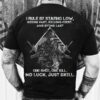 i rule by staying low going fast killing first and dying last one shot one kill no luck just skill soldier American flag
