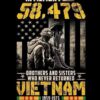 in memory of the 58479 brothers and sisters who never returned Vietnam war 1959-1975 memorial day US flag veteran