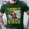 in memory of those who believed it was better to die on their feet than to live on their knees US flag military boots American memorial day