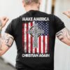 make America Christian again US flag Jesus cross