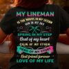 my lineman is the waves in my ocean sun in my sky spring in my step beat of my heart love of my life