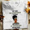 my time in uniform is over but being veteran never ends American black girl female veteran