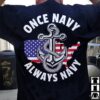 once navy always navy American flag
