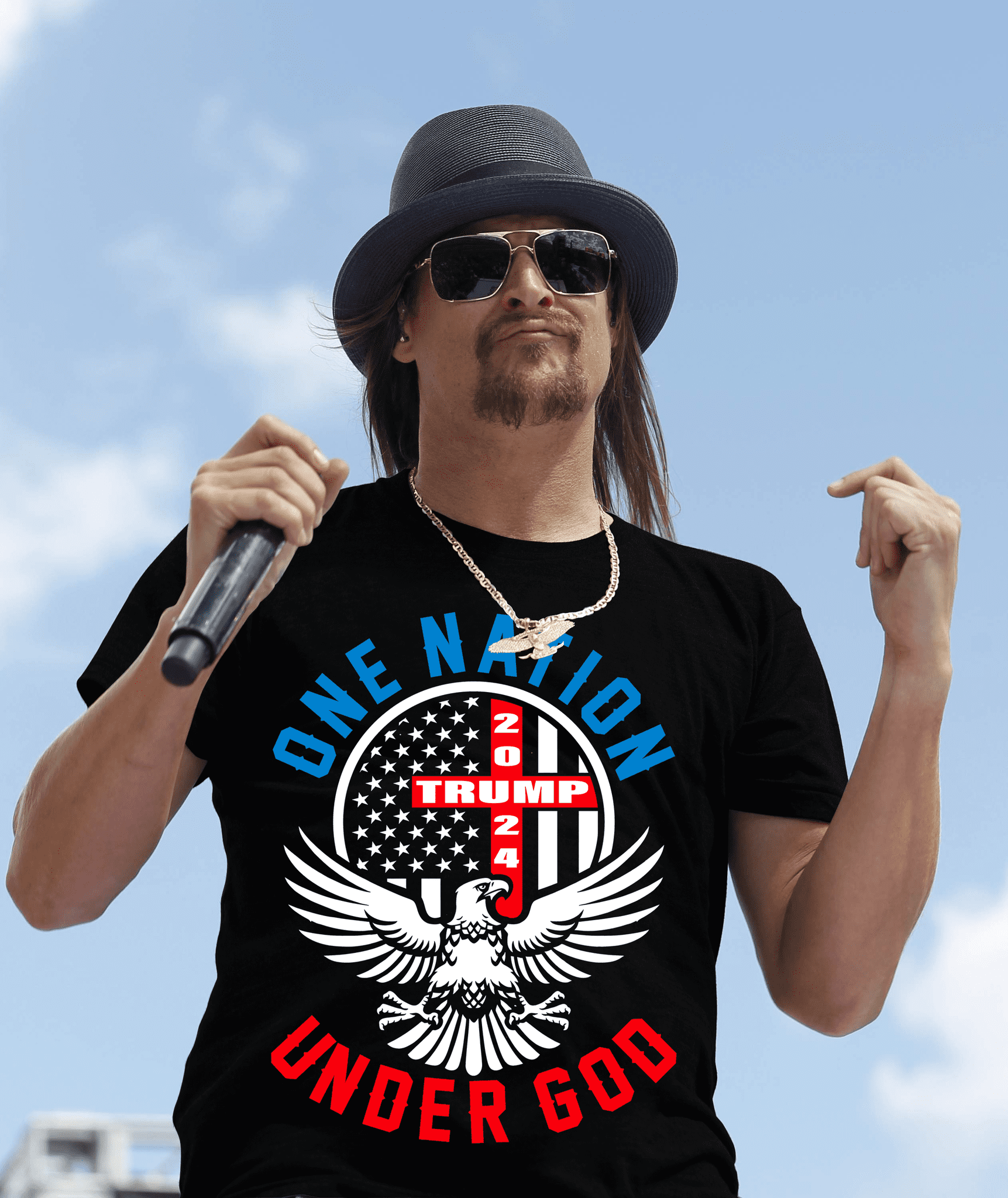 one nation under God Trump 2024 eagle US flag one nation under God Trump 2024 eagle US flag