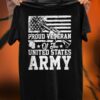 proud veteran of the United States army gun American flag