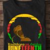 remembering my ancestors Juneteenth curly black girl African American freedom