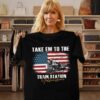 take em to the train station Yellowstone American flag