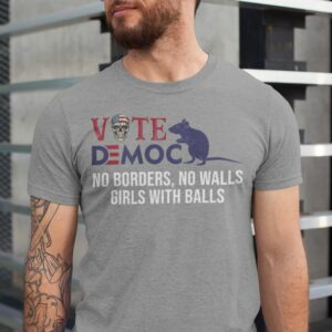 vote democ no borders no walls girls with balls mouse American presidential election