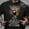we owe illegals nothing we owe our veterans everything eagle bowing American flag Jesus cross