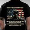 with the USA so divided I’m just glad to be on the side that believes in God skull American flag veteran day