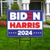 Biden Harris 2024 Yard Sign – Coroplast Joe Biden For President 2024 Lawn Sign, 2024 President Election Biden Signs with Metal H-Stake