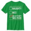 Boy’s Lost Gods Christmas Attempt List T-Shirt