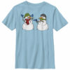 Boy’s Lost Gods Christmas Snowman Fight T-Shirt