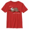 Boy’s Lost Gods Christmas Wake Me Sloth T-Shirt