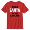 Boy’s Lost Gods Dear Santa I Can Explain T-Shirt
