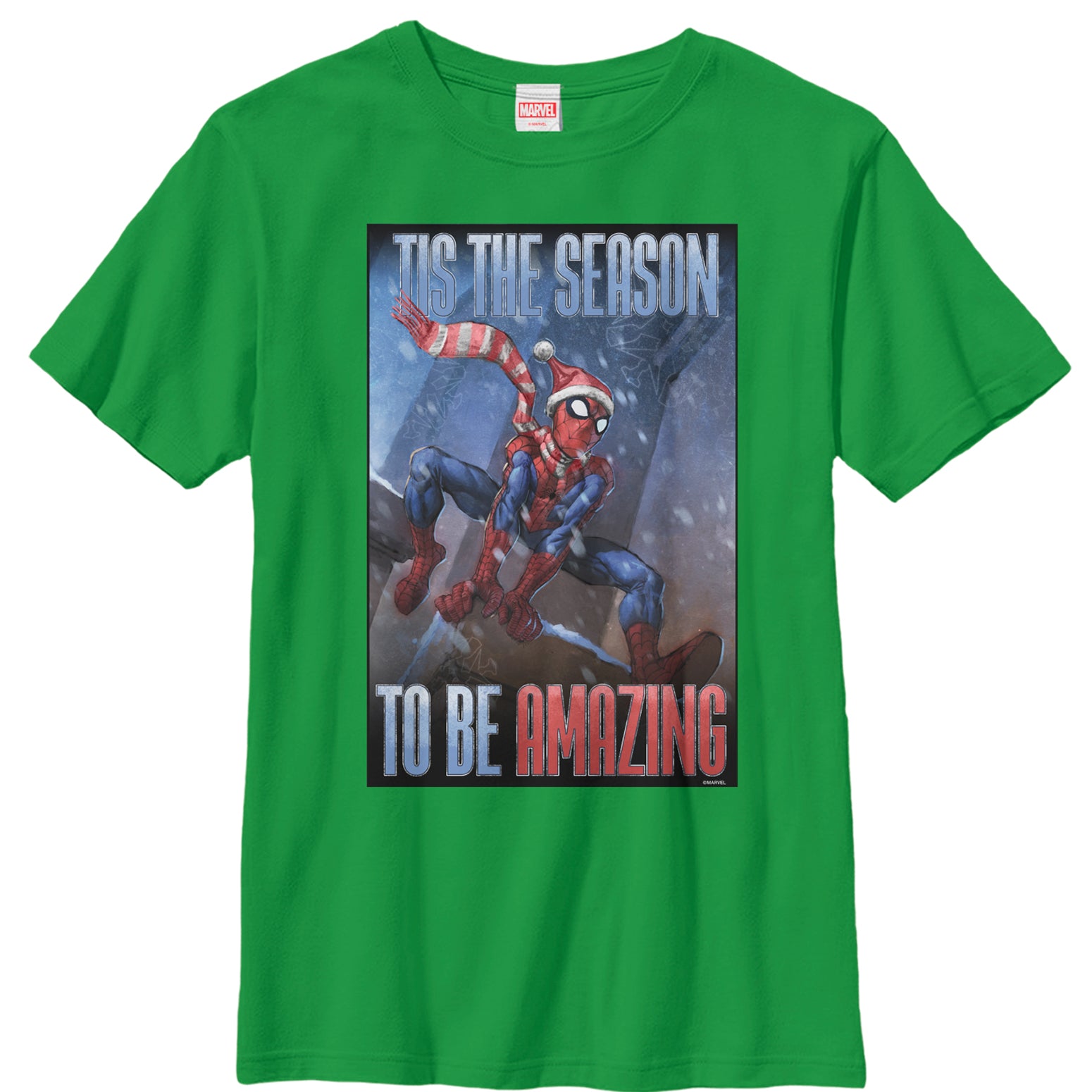 Boy's Marvel Amazing Santa Spider-Man T-Shirt Boy's Marvel Amazing Santa Spider-Man T-Shirt