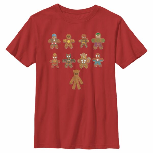 Boy’s Marvel Christmas Gingerbread Cookie Avengers T-Shirt