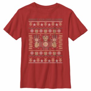 Boy’s Marvel Ugly Christmas Iron Man T-Shirt