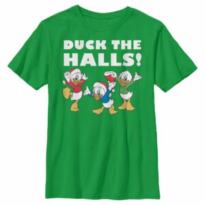 Boy’s Mickey & Friends Christmas Duck The Halls T-Shirt