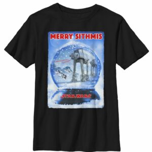 Boy’s Star Wars Christmas AT-AT Snow Globe T-Shirt