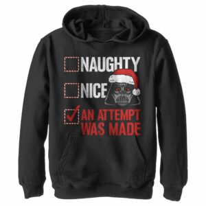 Boy’s Star Wars Christmas Vader Attempt Made Pull Over Hoodie