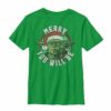 Boy’s Star Wars Christmas Yoda Merry You Will Be T-Shirt