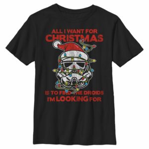 Boy’s Star Wars Find Droids for Christmas T-Shirt