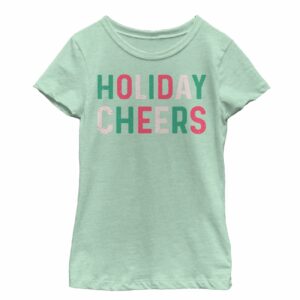 Girl’s CHIN UP Christmas Holiday Cheers T-Shirt