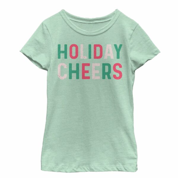 Girl’s CHIN UP Christmas Holiday Cheers T-Shirt