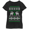 Girl’s Lost Gods Ugly Christmas Tree Reindeer T-Shirt