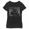 Girl’s Marvel Black Panther Knit Pattern Print T-Shirt