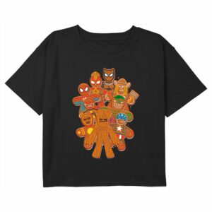 Girl’s Marvel Christmas Gingerbread Avengers T-Shirt