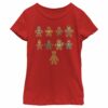 Girl’s Marvel Christmas Gingerbread Cookie Avengers T-Shirt