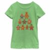 Girl’s Marvel Christmas Gingerbread Cookie Tree T-Shirt