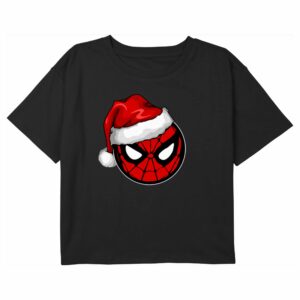 Girl’s Marvel Christmas Spider-Man Santa Hat T-Shirt