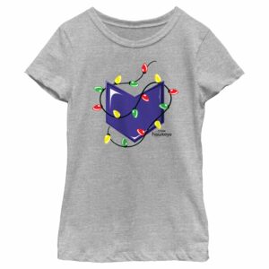 Girl’s Marvel Hawkeye Arrow Icon Christmas Lights T-Shirt