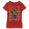 Girl’s Marvel Ugly Christmas Hulk T-Shirt