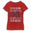 Girl’s Marvel Ugly Christmas Spider-Man Season T-Shirt