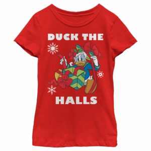 Girl’s Mickey & Friends Donald Duck The Halls T-Shirt