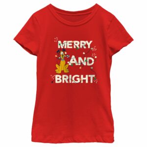 Girl’s Mickey & Friends Merry and Bright Pluto T-Shirt