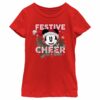 Girl’s Mickey & Friends Mickey Mouse Festive Cheer T-Shirt