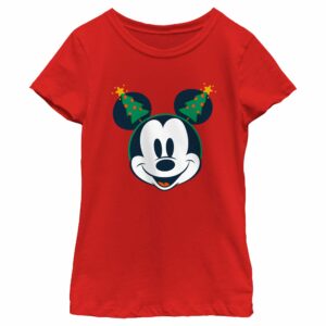Girl’s Mickey & Friends Christmas Tree Ears T-Shirt